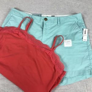 Old Navy shorts size 8 & Ann Taylor top size M